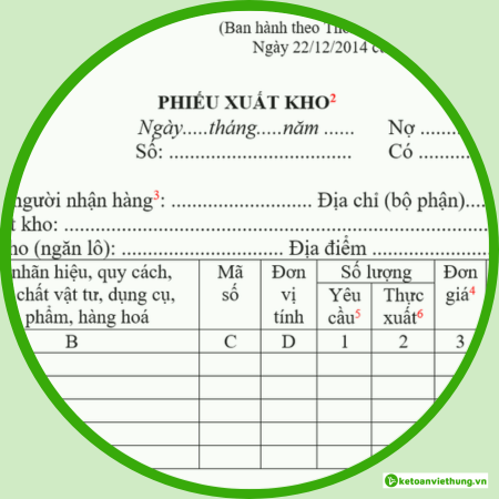 viết phiếu xuất kho