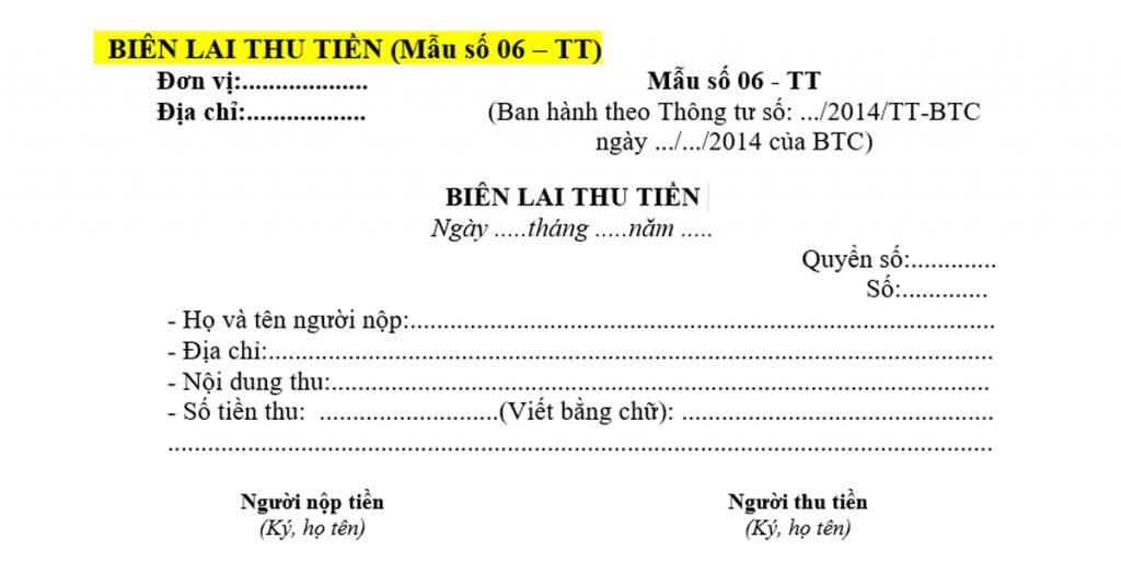 mau bien lai thu tien