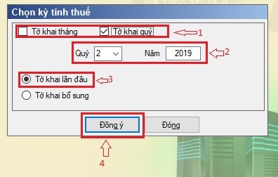 Chọn kỳ tính thuế