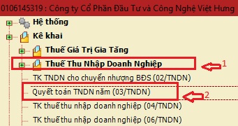 lập tờ khai quyết toán thuế TNDN