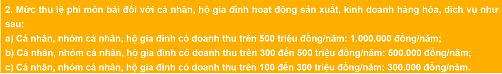 hộ kinh doanh cá thể có phải kê khai thuế