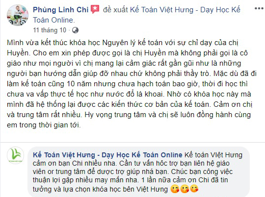 HV. Phùng Linh Chi (1987) 2 học viên kế toán việt hưng