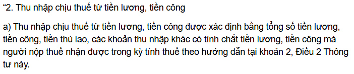 tính thuế thu nhập cá nhân