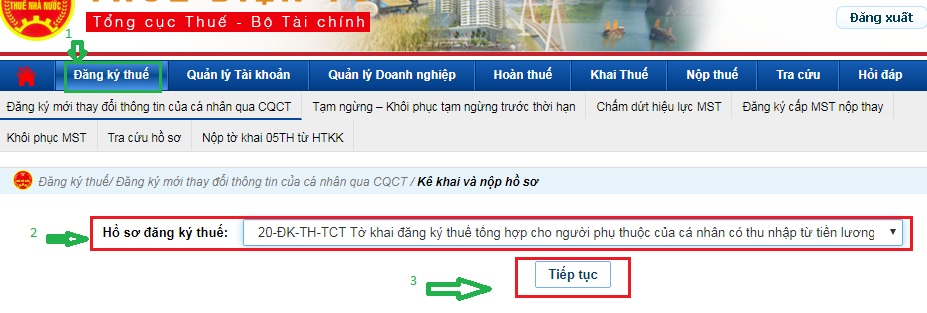 mẫu đăng ký ngừng giảm trừ người phụ thuộc 