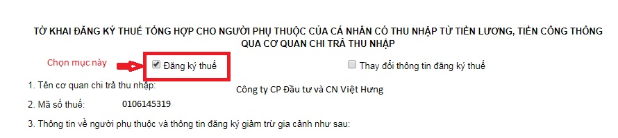 đăng ký thuế