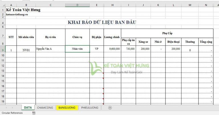 Mẫu Bảng Lương Nhân Viên Hàng Tháng Trên Excel Mới Nhất