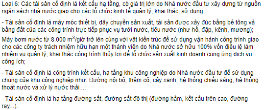 khung khấu hao tài sản cố định