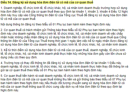 cách đăng ký hoá đơn điện tử