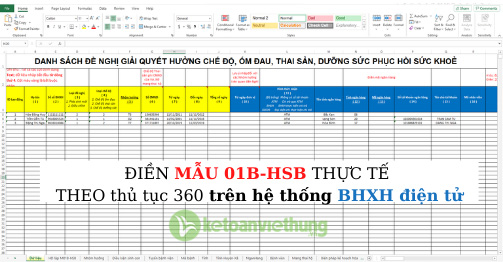 Điền Mẫu 01B Theo Quyết Định 166/Qđ-Bhxh Chế Độ Thai Sản