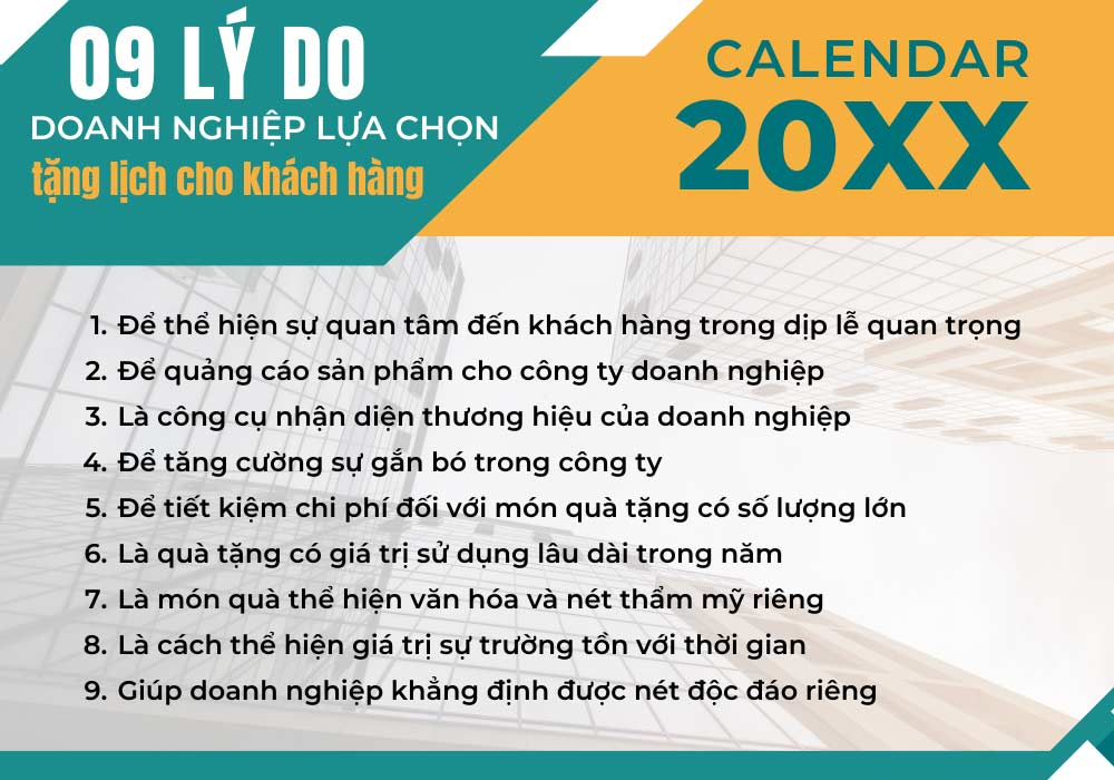 tặng lịch cho khách hàng có xuất hóa đơn