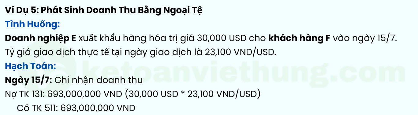 hạch toán chênh lệch tỷ giá hối đoái phát sinh trong kỳ 8