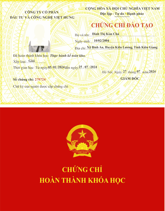 chứung chỉ thực hành kế toán