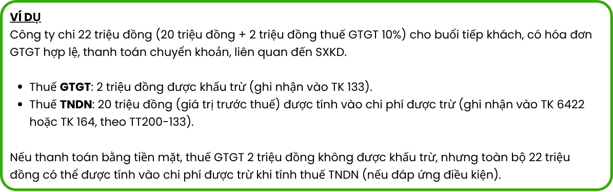 Chi Phí Tiếp Khách Có Được Khấu Trừ Thuế GTGT - TNDN? 5 chi phí tiếp khách 5