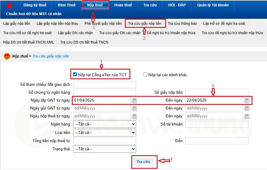 Cách Nộp Danh Sách Số Tiền Nộp Thuế TNCN Đã Nộp Thay 1 danh sách số tiền nộp thuế tncn 1