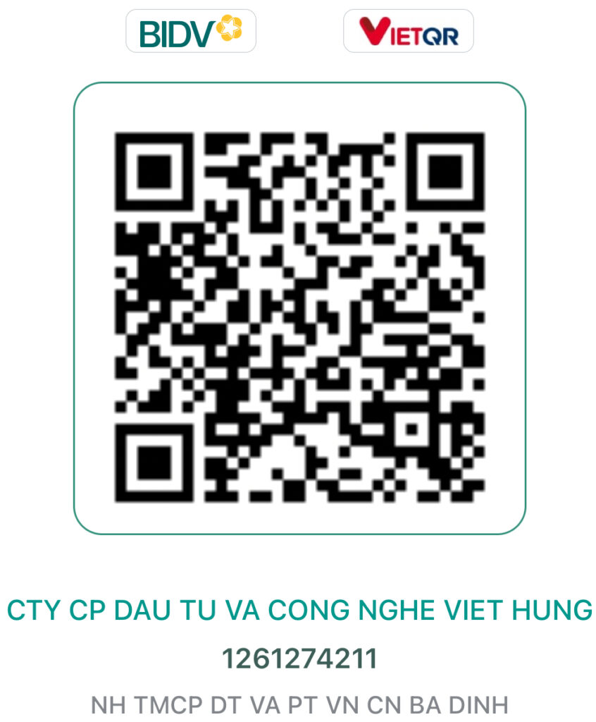 Thanh toán 1 tai khoan ngan hang bidv cty viet hung
