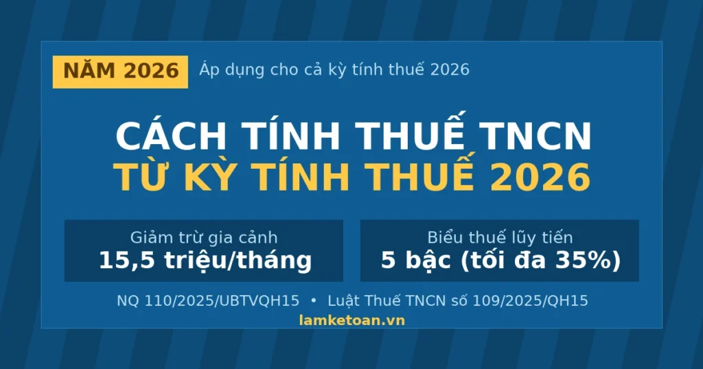 cach tinh thue tncn 2026